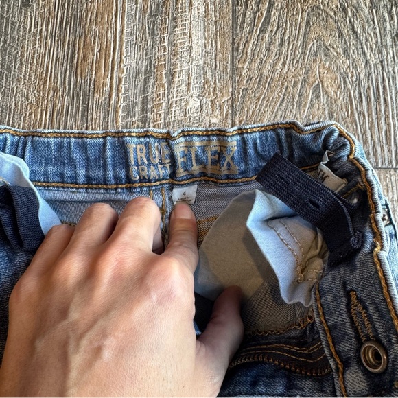 True Craft Flex Jeans Toddler Boy Size 4 - Adjustable Waist — Medium Wash Denim - Picture 3 of 4